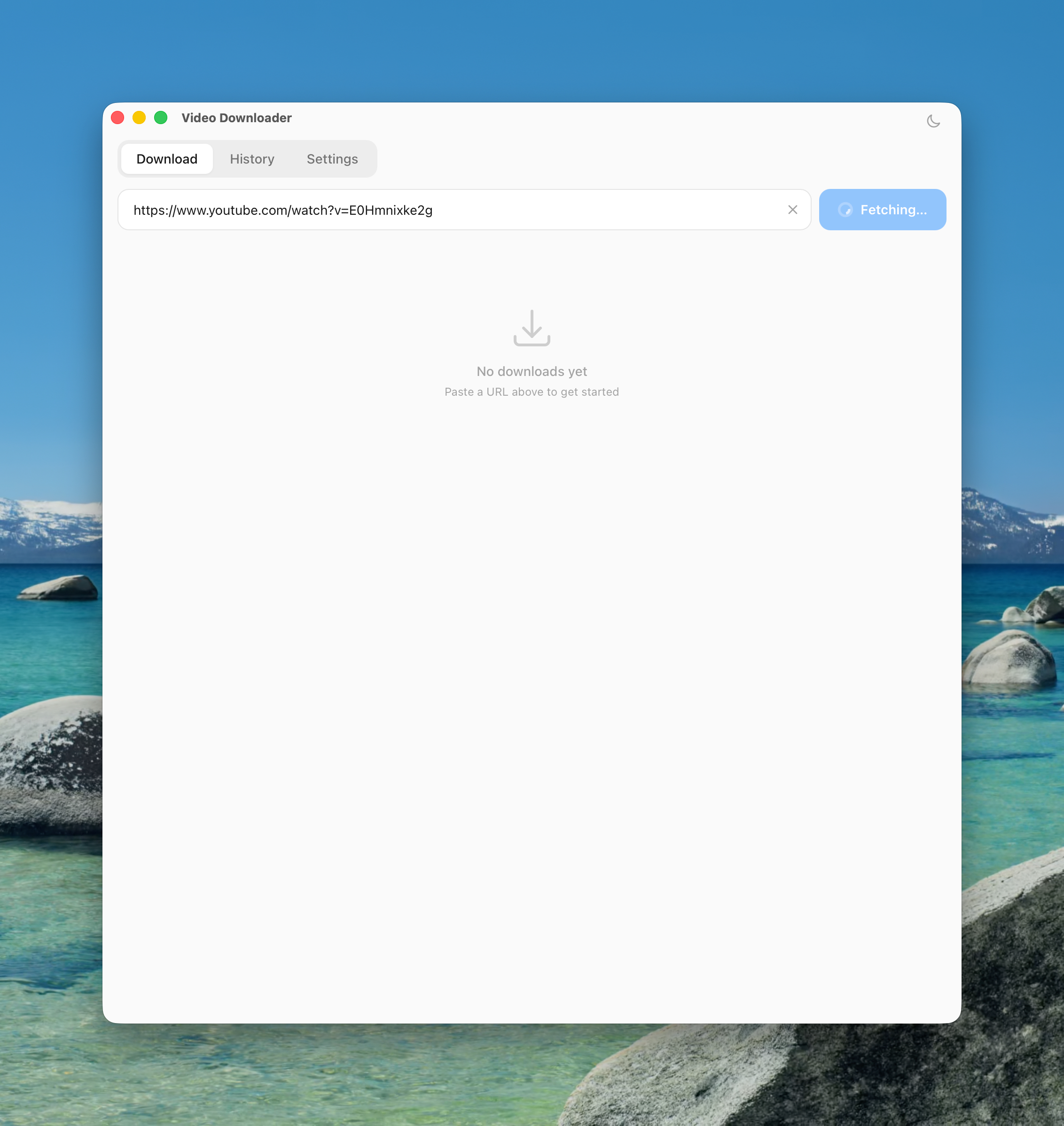 Paste URL and fetch