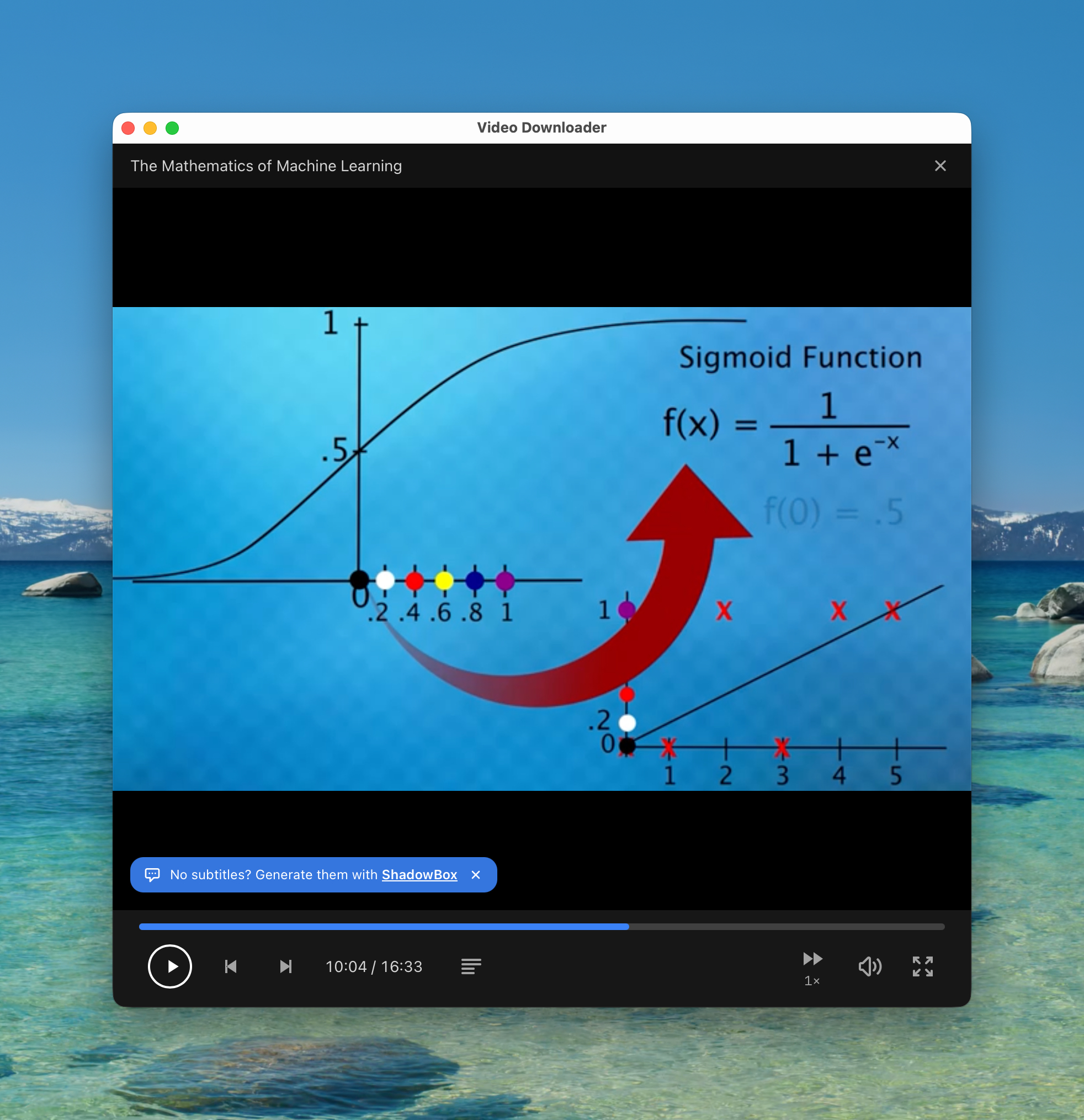 Built-in video player